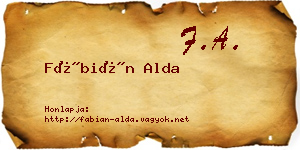 Fábián Alda névjegykártya